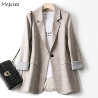 Blezery damskie modne Patchwork w koreańskim stylu szykowny wiosna luźne kieszenie Lady eleganckie płaszcze zapinany na jeden guzik minimalistyczny znosić z długim rękawem 1